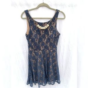 Navy lace dress